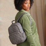 Vera Bradley Women's, Performance Twill Small Backpack, Shadow Gray, One Size