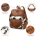 AGLOD Leather Backpack Purse for Women Designer Ladies Shoulder Bag Fashion Faux Work Travel Daypack