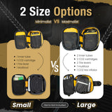 Lumiere & Co. Falcon Magnetic Saddle Bag – 0.37L Ultra Small Bike Bag, Fast Magnetic Buckle Attachment | Road Cycling-Specific Bike Seat Bag (Black, Ultra Small)