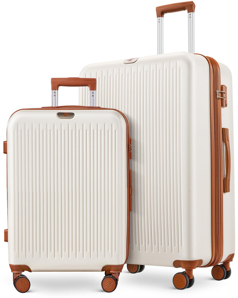 luggage 2 piece sets,Expandable Hard Shell Luggage Set with Spinner Wheels, TSA Lock, 20/28 inch Travel Suitcase Set