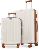luggage 2 piece sets,Expandable Hard Shell Luggage Set with Spinner Wheels, TSA Lock, 20/28 inch Travel Suitcase Set