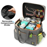 Pmpete Dog Travel Bag for Traveling| Week Away/Overnight Dog Travel Accessories with Multi-Function Pockets| Travel Set for Dogs and Cats|Ideal Pet Diaper Bag and Pet Gift Kit(Grey)
