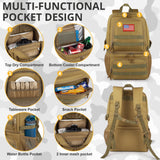 Tactical Double Deck Cooler Backpack for Men,Large Lunch Backpack with 2 Compartment,Soft Coolers Bag Water-Resistant Leak Proof Coolers Bag Beach Picnic