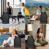 seyfocnia Gym Backpack for Men,Waterproof Gym Bag With Shoe Compartment Lightweight Travel Bag Sports Backpack Casual Daypack-Black