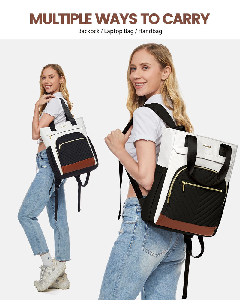 LOVEVOOK Laptop Backpack for Women, 15.6 Inch Work Laptop Bag Teacher Nurse Backpack, Wide Open Travel Tote Backpack Purse Business Computer Daypack
