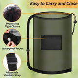 Extra Large Mesh Ball Bag, Heavy Duty Drawstring Storage Bag, 24" x 36" Hold 8-10 Soccer Basketball Volleyball Football, Sports Equipment Sack Net Bags with Shoulder Strap and Pocket for Coaches