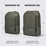 NOMATIC 14L Backpack - Work Backpack for Men and Woman - Everyday Pack - Water Resistant - 15" Laptop Sleeve - Professional Daypack For Mens - Expandable Travel Pack