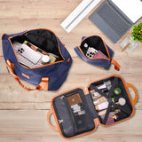 Hoteel Luggage Sets 4 Piece ABS+PC Hardside, 4-Year Warranty, Luggage Set with Spinner Wheels, TSA Lock, Lightweight Carry on Luggage, 13"/20" Suitcase with Duffel & Organizer, Dark Blue