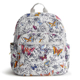 Vera Bradley Women's Bancroft Backpack - Premium Cotton, Wing + Bloom, One Size