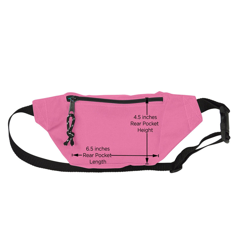 DALIX Small Fanny Pack Waist Pouch S XS Size 24 to 31 in Hot Pink
