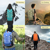 Bseash 40L Waterproof Hiking Backpack with Rain Cover, Outdoor Sport Travel Bag Daypack for Camping Climbing Skiing Cycling (Milk Green)