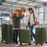 Nazhura Luggage Set, 3-Piece Hardside Suitcase Set, 20-inch Carry On, 24-inch, 28-inch Luggage (Oliver Green)