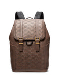 Michael Kors Colby Medium Buckle Flap Backpack, Brushed Gold-Tone Hardware/Chocolate