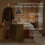 Briggs & Riley 32" Extra Large Trunk Spinner - Checked Luggage for Travel, Suitcases with Wheels, Hardside Rolling Bag for Men & Women, Self-Repairing Zipper - Torq Collection, Hunter Green