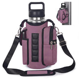 AORTDES Magnetic Gym Bag Water Bottle Holder for 18-40 oz Bottles, Neoprene Pouch with Phone Pockets, Workout Gym Accessories for Men Women,Small Gym Bag Essentials (Dusty Mauve)