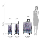 Steve Madden 20 Inch Carry On Luggage Collection - Scratch Resistant (ABS + PC) Hardside Suitcase - Designer Lightweight Bag with 8-Rolling Spinner Wheels (Diamond)