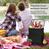 Insulated Cooler Backpack 30 Cans - Leak Proof Beer Backpack Lightweight Cooler Bag for Travel, Camping, Beach, Lunch (Black)