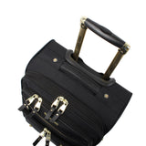 Steve Madden Designer Luggage - Checked Large 28 Inch Softside Suitcase - Expandable for Extra Packing Capacity - Lightweight Bag with Rolling Spinner Wheels (Peek-A-Boo Black)