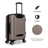 Kenneth Cole REACTION Renegade Luggage Expandable 8-Wheel Spinner Lightweight Hardside Suitcase, Champagne, 28-Inch Checked