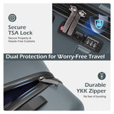 Coolife Carry On Luggage 22x14x9 Airline Approved Hardside PC+ABS Suitcase with TSA Lock, Lightweight Rolling Travel Luggage with Spinner Wheels(Teal, 20in)