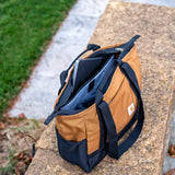 Carhartt Horizontal Zip Classic Laptop Tote Bag, Durable Water Repellent Material W/ 17" Tablet Sleeve, Carhartt Brown