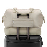 Samsonite Better Than Basics Weekender Duffle – Drop Bottom Travel Bag with 14” Laptop Compartment, SmartSleeve™ Strap, Adjustable Shoulder Strap, Durable RPET Lining, Limestone Grey