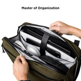 ALPAKA Elements Tech Brief Pro 12L -3-in-1 Recycled Fabric Laptop Briefcase Backpack for 16" Laptop, Anti-Theft Secure with Luggage Pass-Through, Water-Resistant, Fits Tech & Business Essentials,Green