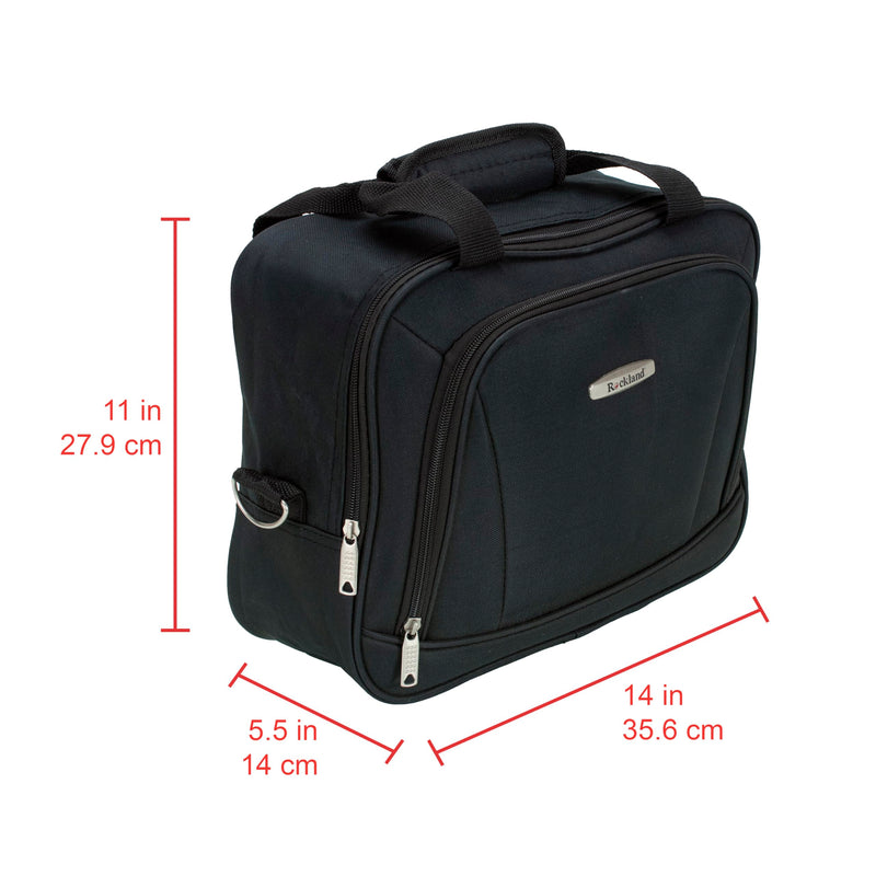 Rockland Fashion Softside Upright Luggage Set, Expandable, Black, 2-Piece (14/19)