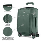 Travelpro VersaPack+ Lightweight Softside Expandable Carry on Luggage, 8 Spinner Suitcase, TSA Lock, Men and Women, Carry On 21-Inch, Desert Sage Green
