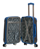 Rockland London Hardside Spinner Wheel Luggage, Two Tone Grey, Carry-On 20-Inch