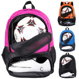 Himal OutdoorsSoccer Bag-Backpack for Soccer,Backpack for Football & Volleyball & Handball,Sports Bag with Separate Cleat and Ball Holder rose red