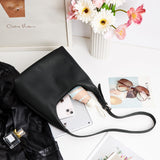 KALIDI Crescent Tote Bag, Women Underarm Handbag Vegan Leather Zipper Shoulder Purse Hobo for Evening Shopping Casual