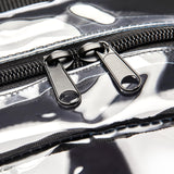 Amazon Basics Transparent Clear School Backpack, Water-Resistant PVC Plastic, Reinforced Shoulder Straps, 17 x 7 x 13 in