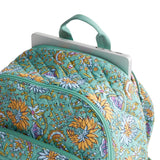 Vera Bradley Women's Premium Cotton Bancroft Backpack, Gemstone Paisley, One Size