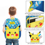 Bioworld Pokemon Pikachu 2-Piece 16" Kids Backpack & Utility Case Set For School And Travel