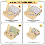 Small Compression Packing Cubes 4-Piece Set - Space Saving Travel Organizer Bags for Carry-On Luggage, Compressible Mesh Packing Cubes for Travel Women Ultralight