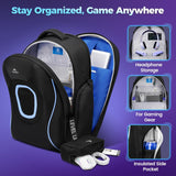 MATEIN 17.3 Inch Gaming Laptop Backpack, Large Gaming Backpack with Tech Pouch, Waterproof Rain Cover, Padded Shoulder Straps, Airlined Approved College Computer Bag for Men