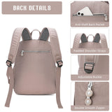 Vendra Moka Compact Hiking Nylon Waterproof Laptop Backpack Purse for Women and Men, Small Lightweight Travel Casual Outdoor Dayback