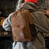Carhartt 23L Single-Compartment Backpack, Durable Pack with Laptop Sleeve and Duravax Abrasion Resistant Base, Black, One Size