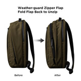 ALPAKA Metro Backpack Pro for Men - Fits 16" Laptop Business Travel Backpack with YKK Zippers, MOD Key Leash,Axoflux 600D (Army Green)