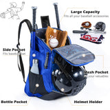 VIGEGARI Baseball & Softball Bat Backpack, Double-Layer Sports Bag with Glove Clip, Large Capacity for Youth & Adult Players, Accessories Storage for Boys and Girls