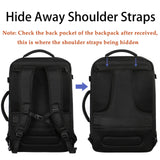 MATEIN Mens Travel Backpack, 27L Lightweight Carry on Backpack for Women, Expandable Business Backpacks, Waterproof Hiking Daypack for Outdoor Sports Rucksack Casual Daypack, Travel Essential, Black