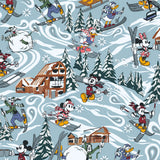 Vera Bradley Women's Disney Premium Cotton Lorman Sling Backpack, Ski Weekend Mickey and Friends, One Size