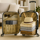 World Traveler Butterfly 3-Piece Polycarbonate Hardside Expandable Spinner Luggage Set with Enhanced Wheel System