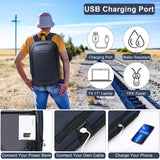 Business Backpack 17 Inch Slim Expandable Waterproof Travel Laptop Backpacks with USB Charger Port Anti-Theft Lightweight Large Work Computer Bag College Laptop Backpacks Gifts for Men Women,Dark Blue