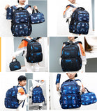 JiaYou Space Pattern Galaxy Backpack Boys Primary Junior Middle School Daypack Men High Middle School Laptop Bag(Blue Space,Backpack Only)