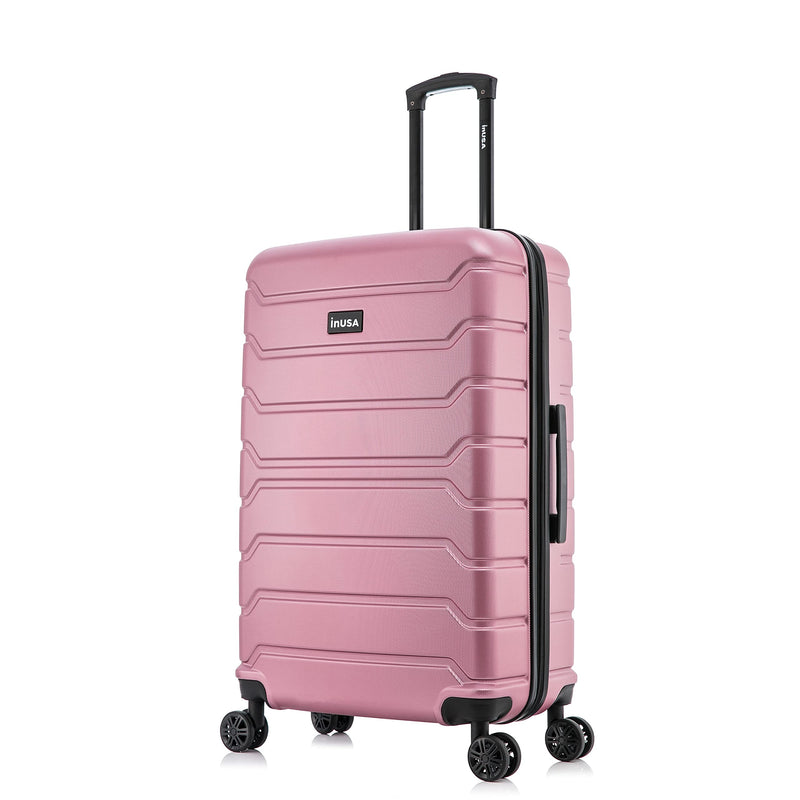 InUSA TREND Luggage with Spinner Wheels | Durable Lightweight Hardside Suitcase, Travel bag with Handle and Trolley, 28-Inch Large Checked luggage | Rose Gold