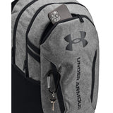 Under Armour Unisex-Adult Hustle 6.0 Backpack, (026) Castlerock Full Heather/Black/Black, One Size Fits Most