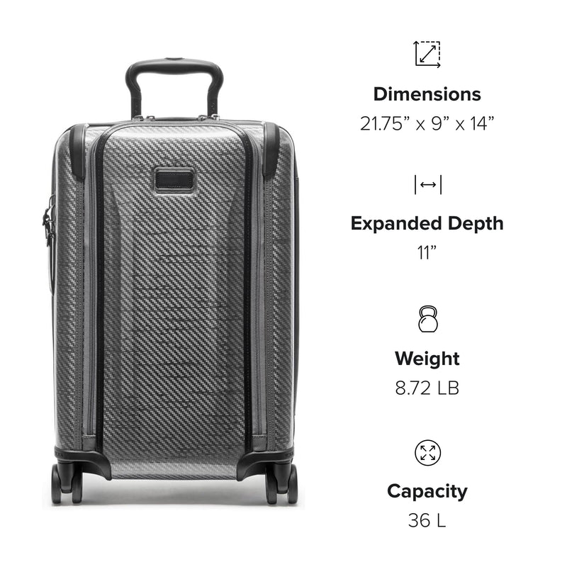 TUMI - Tegra-Lite 4 Wheel Luggage - Highly Durable Suitcase, Flexible Shell, Sleek and Lightweight Men's and Women's Expandable Rolling Bag - International, T-Graphite