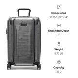 TUMI - Tegra-Lite 4 Wheel Luggage - Highly Durable Suitcase, Flexible Shell, Sleek and Lightweight Men's and Women's Expandable Rolling Bag - International, T-Graphite